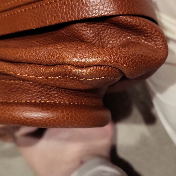 CHLOE Marcie medium leather satchel in rust - Picture 12 of 16